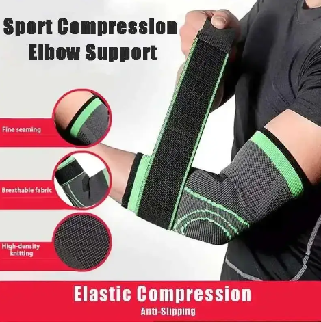 Эластичный компрессионный бандаж на локоть Elbow Support, фиксатор локтевого сустава 0467 фото