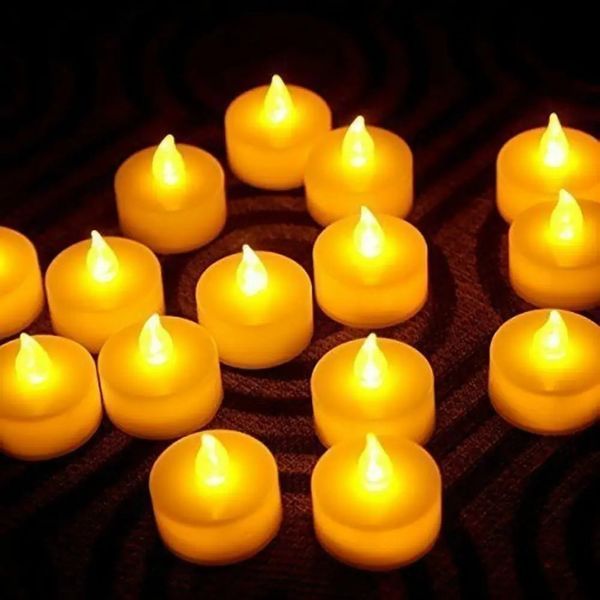Набір світлодіодних декоративних свічок на батарейках 24 шт. 0845 фото