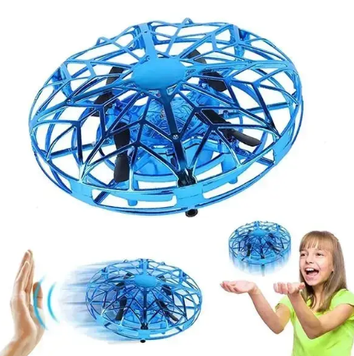 Іграшка для дітей Літаючий спіннер бумеранг з LED підсвіткою Flying spinner UFO BLUE 0503 фото