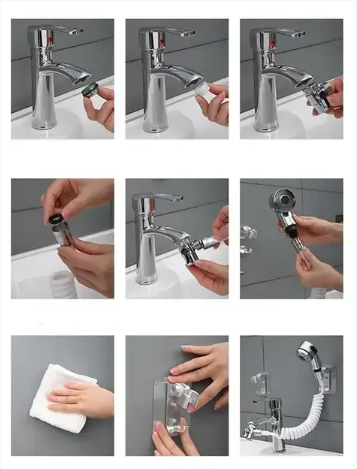 Душова система на умивальник Modified Faucet With external Shower 0504 фото