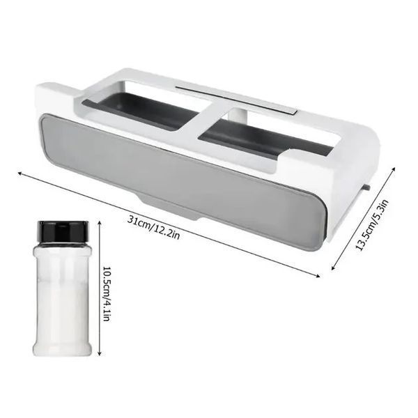 Органайзер для спецій Under-shelf spice rack з висувним механізмом для зручного зберігання 0800 фото