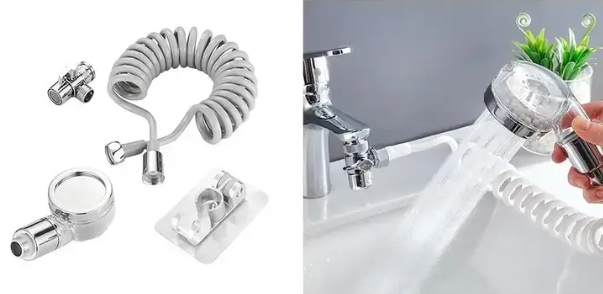 Душова система на умивальник Modified Faucet With external Shower 0504 фото