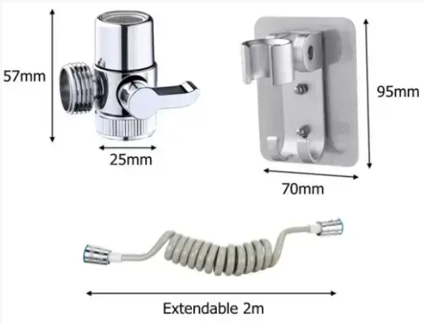 Душова система на умивальник Modified Faucet With external Shower 0504 фото