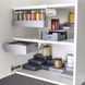 Органайзер для спецій Under-shelf spice rack з висувним механізмом для зручного зберігання 0800 фото 6