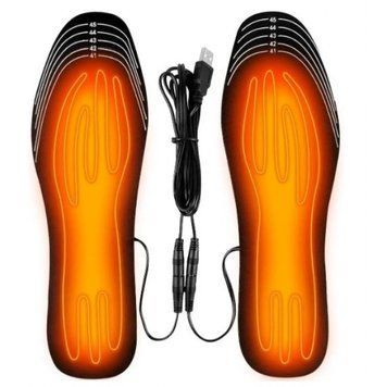 Устілки з підігрівом USB, термо устілки для взуття, підрізні, розмір 35-41, електро устілки зимові 1007 фото