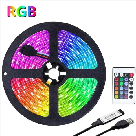 Светодиодная лента с пультом TV LED Strip CB-5050 RGB USB 5 метров 0506 фото