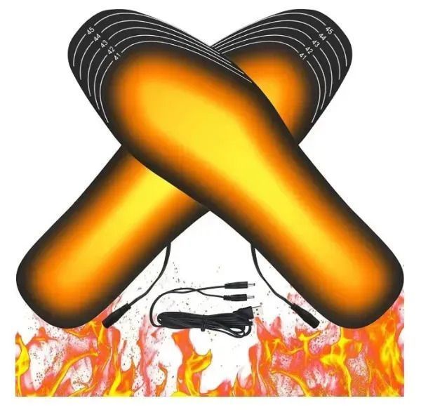 Устілки з підігрівом USB, термо устілки для взуття, підрізні, розмір 35-41, електро устілки зимові 1007 фото