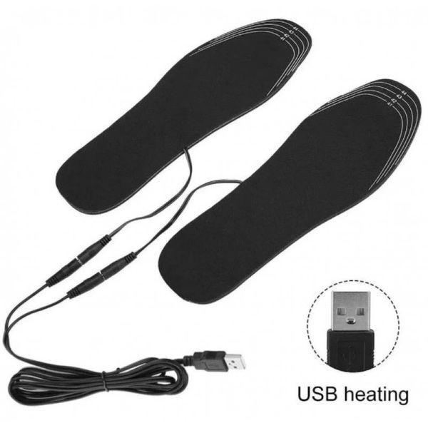 Устілки з підігрівом USB, термо устілки для взуття, підрізні, розмір 35-41, електро устілки зимові 1007 фото