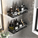 Самоклеящаяся металлическая полка для ванной или кухни Bathroom shelf (31,5x14x5 см) 0651 фото 9