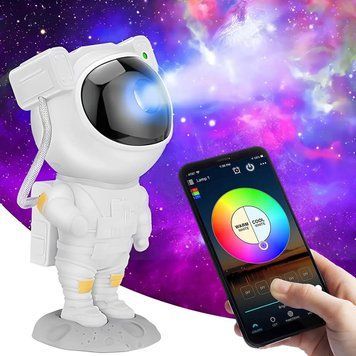 Світильник LED лампа астронавт нічник проектор космонавт зоряне небо з USB зарядкою керування через додаток 0856 фото