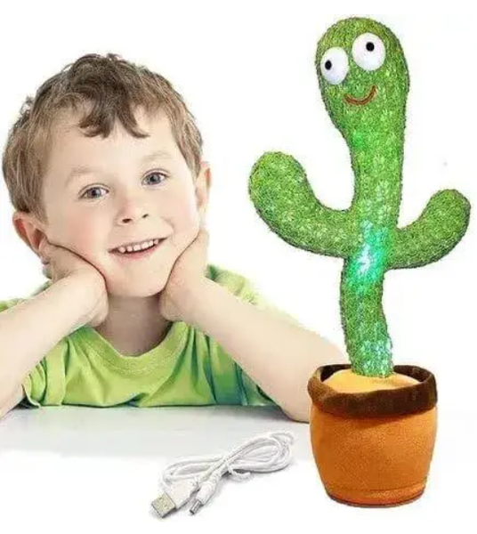 Танцующий кактус Dancing Cactus с LED подсветкой поет 120 песен, игрушка повторюшка 0095 фото