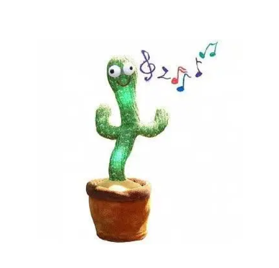 Танцующий кактус Dancing Cactus с LED подсветкой поет 120 песен, игрушка повторюшка 0095 фото