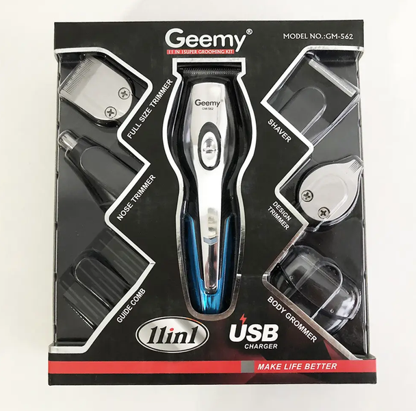 Беспроводная машинка для стрижки волос GEMEI GM562 11в1 0712 фото
