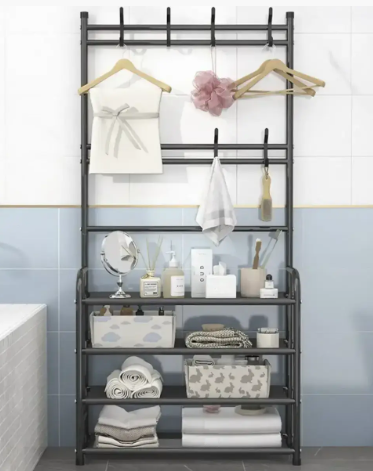Підлогова вішалка для одягу та взуття New simple floor clothes rack (60 х 29.5 х 151 см) 0388 фото