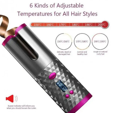 Бездротова автоматична плойка для волосся Hair Curler 0714 фото