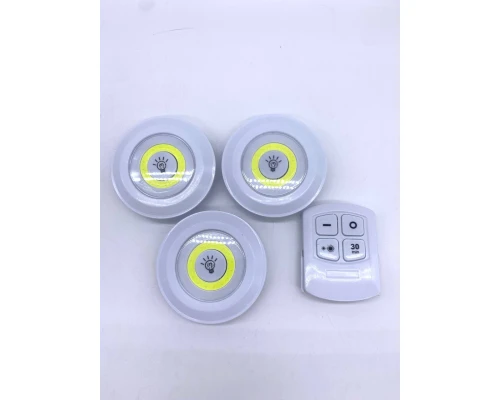 Автономні LED лампи бездротові з пультом дистанційного керуванняBAILONG BL-1012-3+1 COB 1010 фото