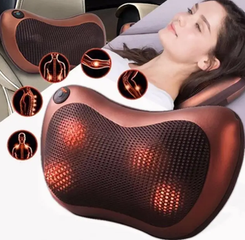 Масажна інфрачервона роликова подушка Massage Pillow 0655 фото
