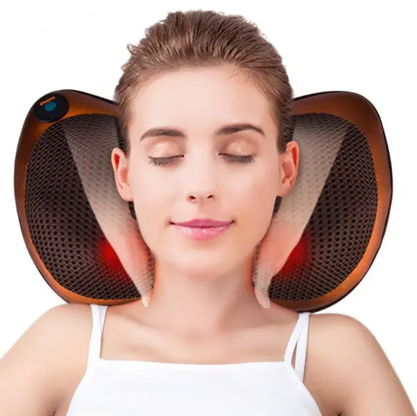 Масажна інфрачервона роликова подушка Massage Pillow 0655 фото