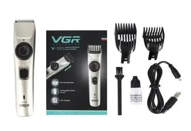 Беспроводная машинка для стрижки волос и бороды (триммер) VGR V-031 0217 фото