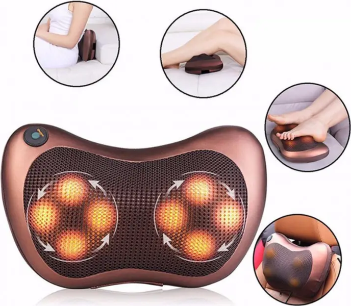 Масажна інфрачервона роликова подушка Massage Pillow 0655 фото