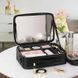 Портативная тканевая косметичка Make Up черная с зеркалом и отделениями для хранения 0805 фото 5