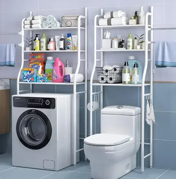 Підлогова стійка органайзер у ванну кімнату toilet rack стелаж для встановлення над пральною машиною 0403 фото
