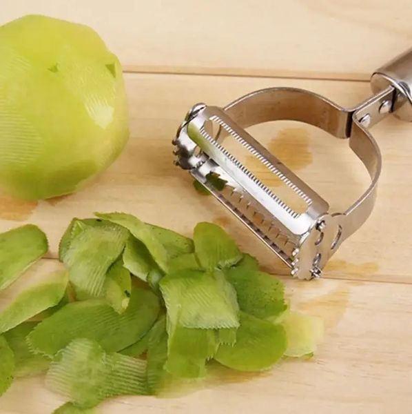 Многофункциональная кухонная овощечистка для чистки и нарезки овощей 0861 фото