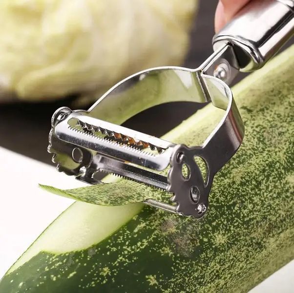 Многофункциональная кухонная овощечистка для чистки и нарезки овощей 0861 фото