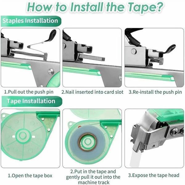 Степлер Tape Tool инструмент садовый для подвязки побегов цветов кустов деревьев растений 0913 фото