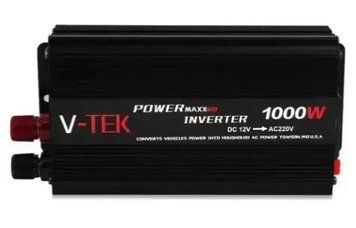 Інвертор автомобільний VTEK SSK-1000W 12V-220V з захистом від перевантаження та USB 0863 фото
