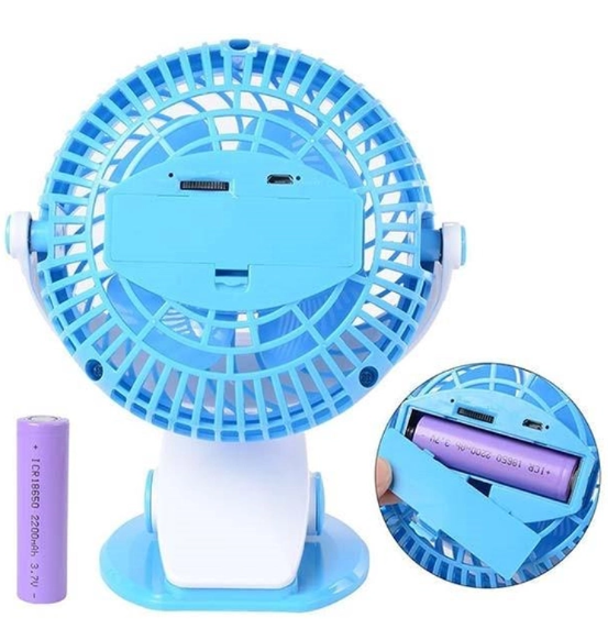 Акумуляторний міні вентилятор з прищіпкою Mini fan ML F168 0658 фото