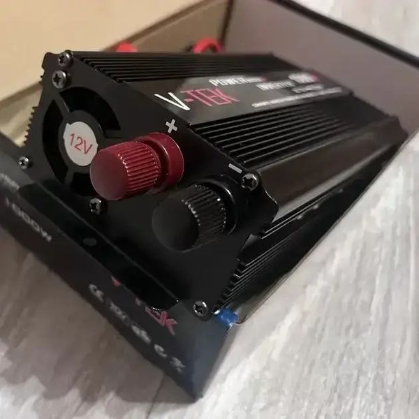 Інвертор автомобільний VTEK SSK-1000W 12V-220V з захистом від перевантаження та USB 0863 фото