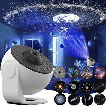 Нічний проектор зоряного неба Galaxy Projector для дитячої кімнати з дванадцятьма режимами 0846 фото