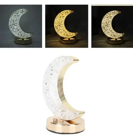 Настольная лампа светильник с кристаллами в форме полумесяца Creatice Table Lamp 17 0561 фото