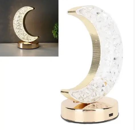 Настольная лампа светильник с кристаллами в форме полумесяца Creatice Table Lamp 17 0561 фото