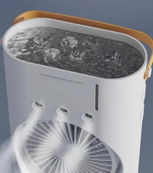 Двоярусний підлоговий вентилятор з функцією розпилення води Double-Ended Spray Fan 0947 фото