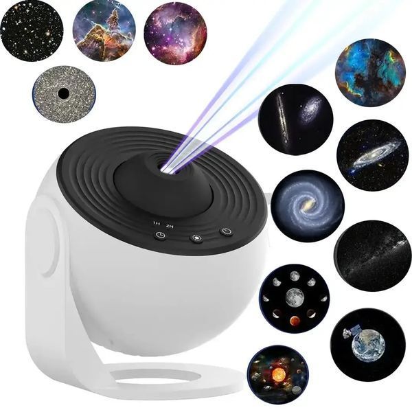 Нічний проектор зоряного неба Galaxy Projector для дитячої кімнати з дванадцятьма режимами 0846 фото