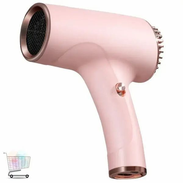 Фен портативний бездротовий акумуляторний Portable Hair Dryer USB 2600 mAh з двома режимами швидкості 0915 фото