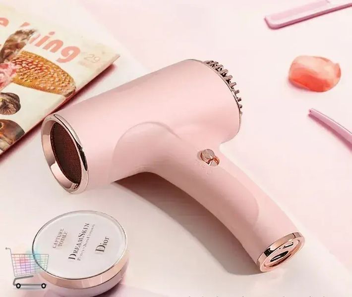 Фен портативний бездротовий акумуляторний Portable Hair Dryer USB 2600 mAh з двома режимами швидкості 0915 фото