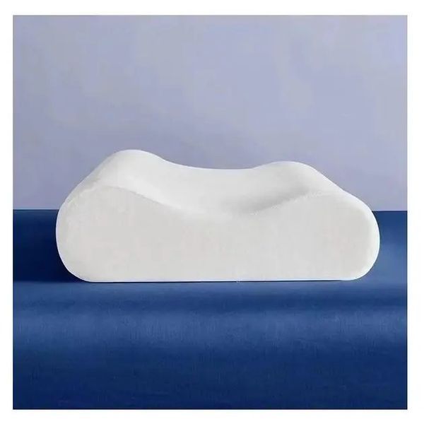Ортопедична подушка Memory Pillow 50x29x10/7 см з ефектом пам'яті біла гіпоалергенна 0810 фото