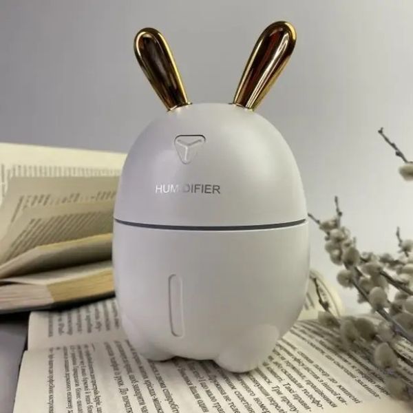 Нічник зволожувач повітря 2в1 Humidifiers Rabbit білий з ароматизацією 0866 фото