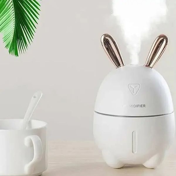 Нічник зволожувач повітря 2в1 Humidifiers Rabbit білий з ароматизацією 0866 фото