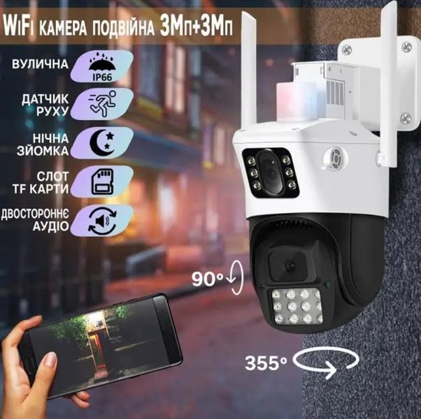 Камера відеоспостереження PTZ A23 з WiFi і нічним баченням для дому 0763 фото
