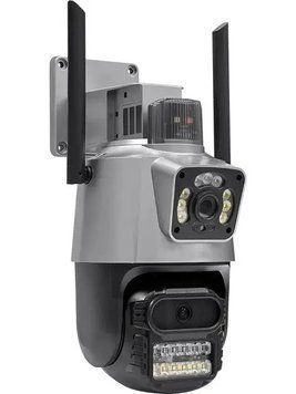 Поворотна WiFi камера відеоспостереження Dual Lens 8MP із сиреною 0764 фото