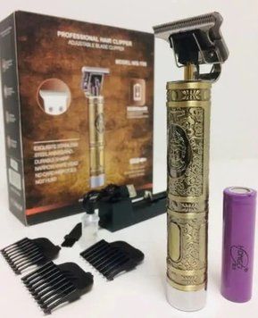 Машинка для стрижки волосся, бороди та вусів Professional WS-T99 | Потужна, з металевим корпусом, до 120 хв роботи 0022 фото