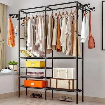 Вішалка для одягу з полицями Simple Coat Rack Double Row 0919 фото
