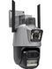 Поворотна WiFi камера відеоспостереження Dual Lens 8MP із сиреною 0764 фото 1