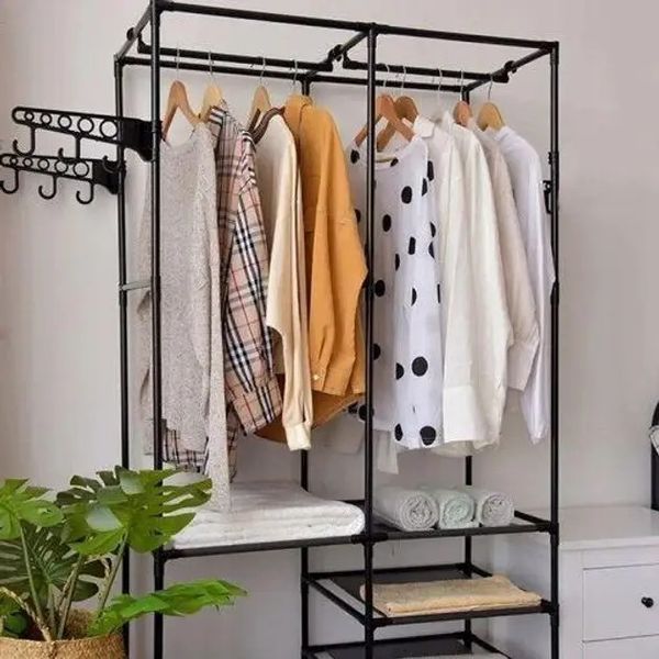 Вешалка для одежды с полками Simple Coat Rack Double Row 0919 фото