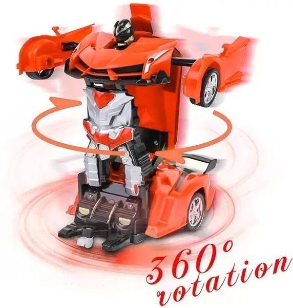 Трансформер машинка Lamborghini Robot Car красная с пультом дистанционного управления световые и звуковые эффекты 0814 фото