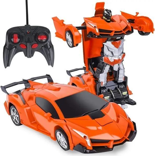 Трансформер машинка Lamborghini Robot Car красная с пультом дистанционного управления световые и звуковые эффекты 0814 фото